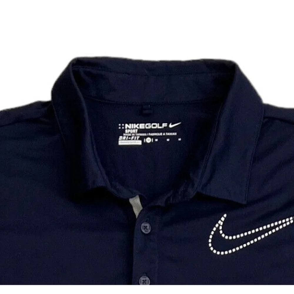 Nike‎ Shirt Men Size Medium Sport Golf Swing Blue Polo 508334-441 Dri-Fit - Picture 4 of 4